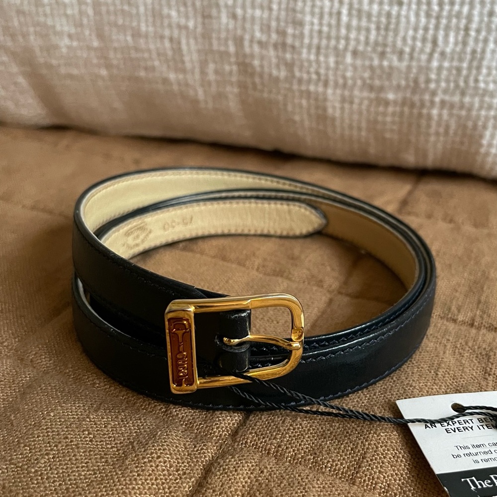 ❌sold❌Vintage Gucci Thin Leather Belt Authentic